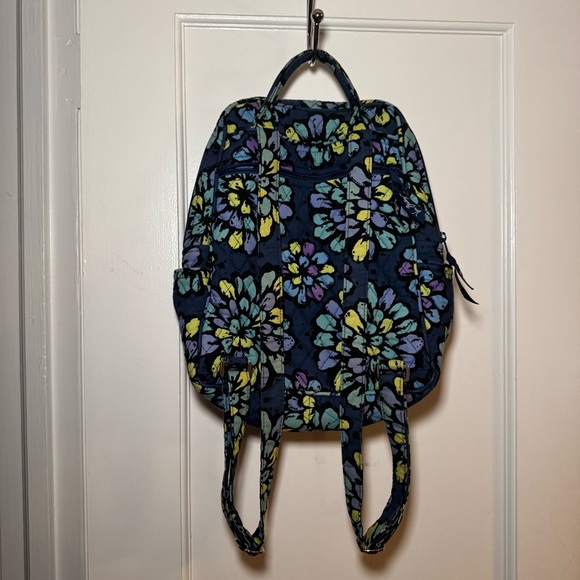 Vera Bradley Blue and Yellow Floral Backpack - Picture 12 of 14